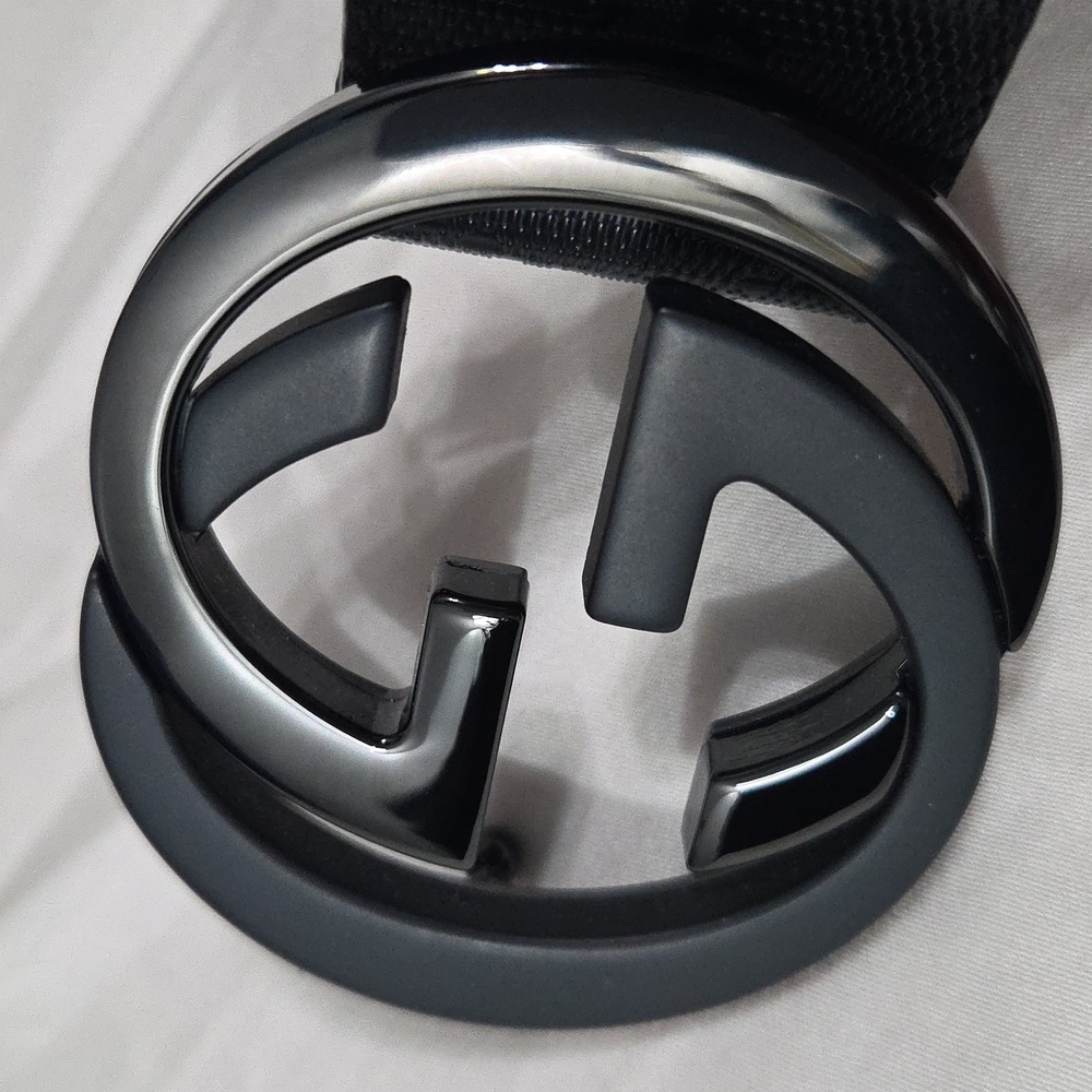 Gucci Black Imprime Monogram GG Belt - Picture 3 of 16